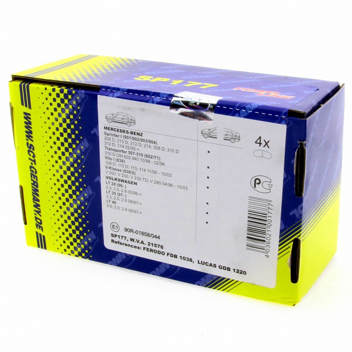 SCT Bremsbeläge SP177PR Bremsklötze Bremsbelagsatz Bremsen vorne Audi Mercedes