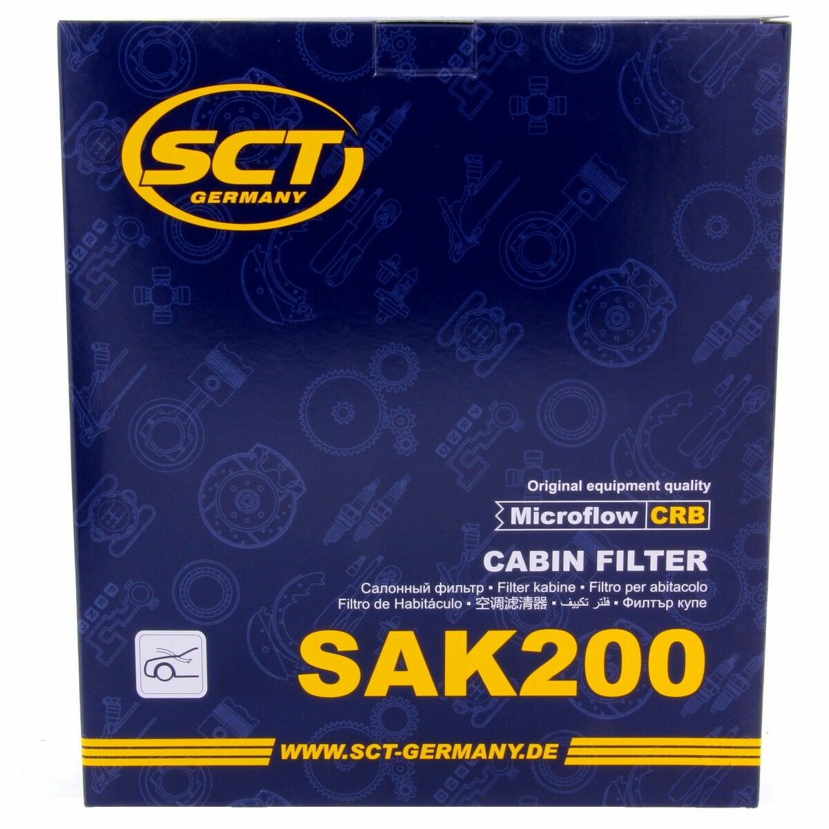 SCT Innenraumfilter Fahrzeugfilter mit Aktivkohle SAK200 Ford S-Max Mondeo Galaxy Focus C-Max