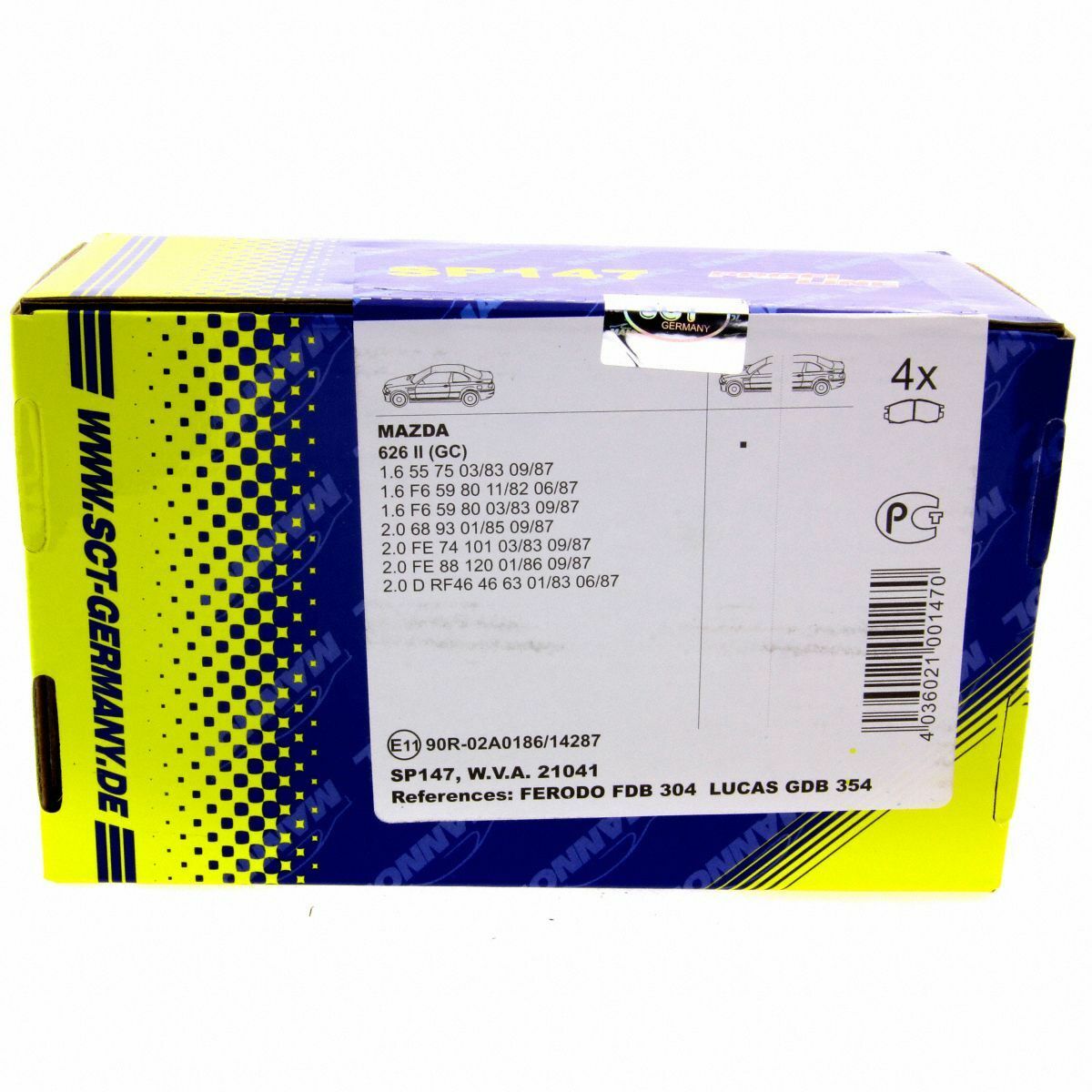 *** SCT Bremsbeläge SP 147 PR Bremsklötze Bremsbelagsatz vorne passend für Mazda