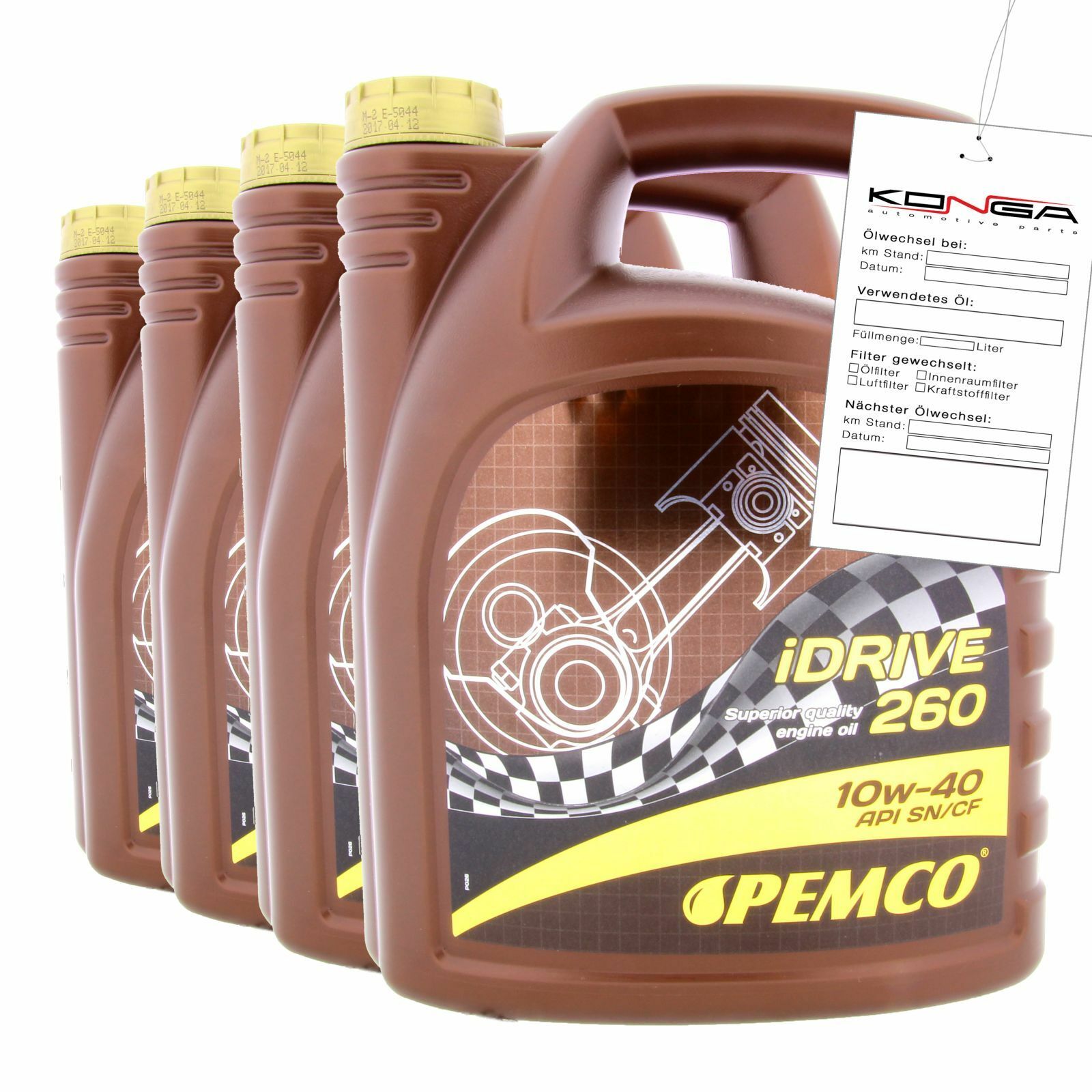 20 Liter (4x5) PEMCO SAE 10W-40 iDrive 260 Motoröl - Classic Motorenöl Schmierung