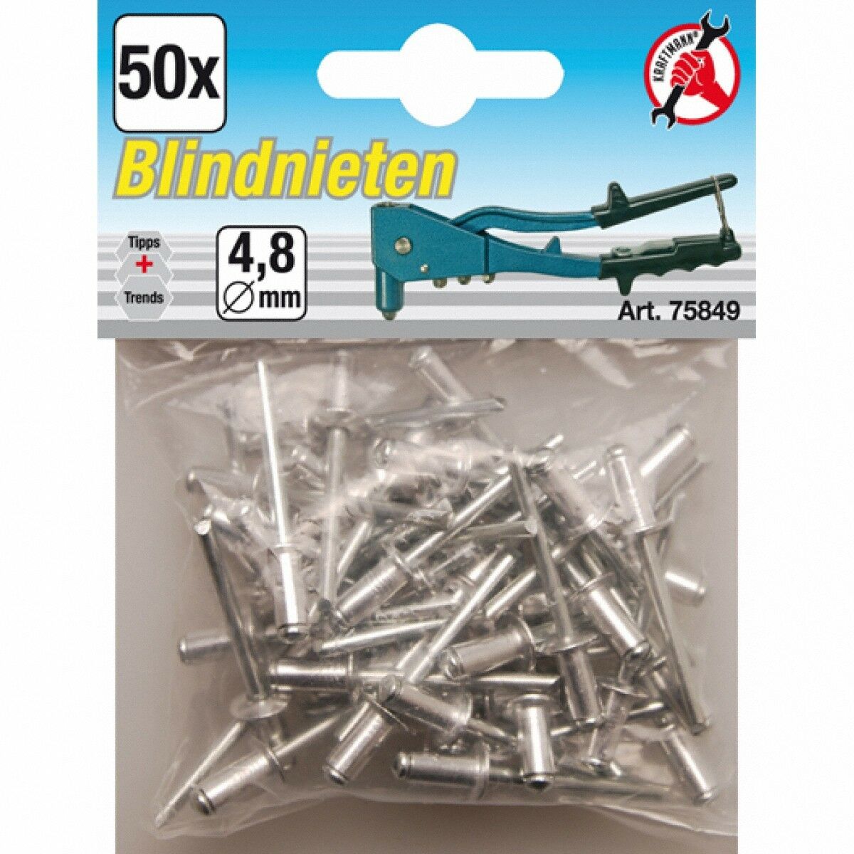 Blindnieten 4,8 mm, 50 Stück