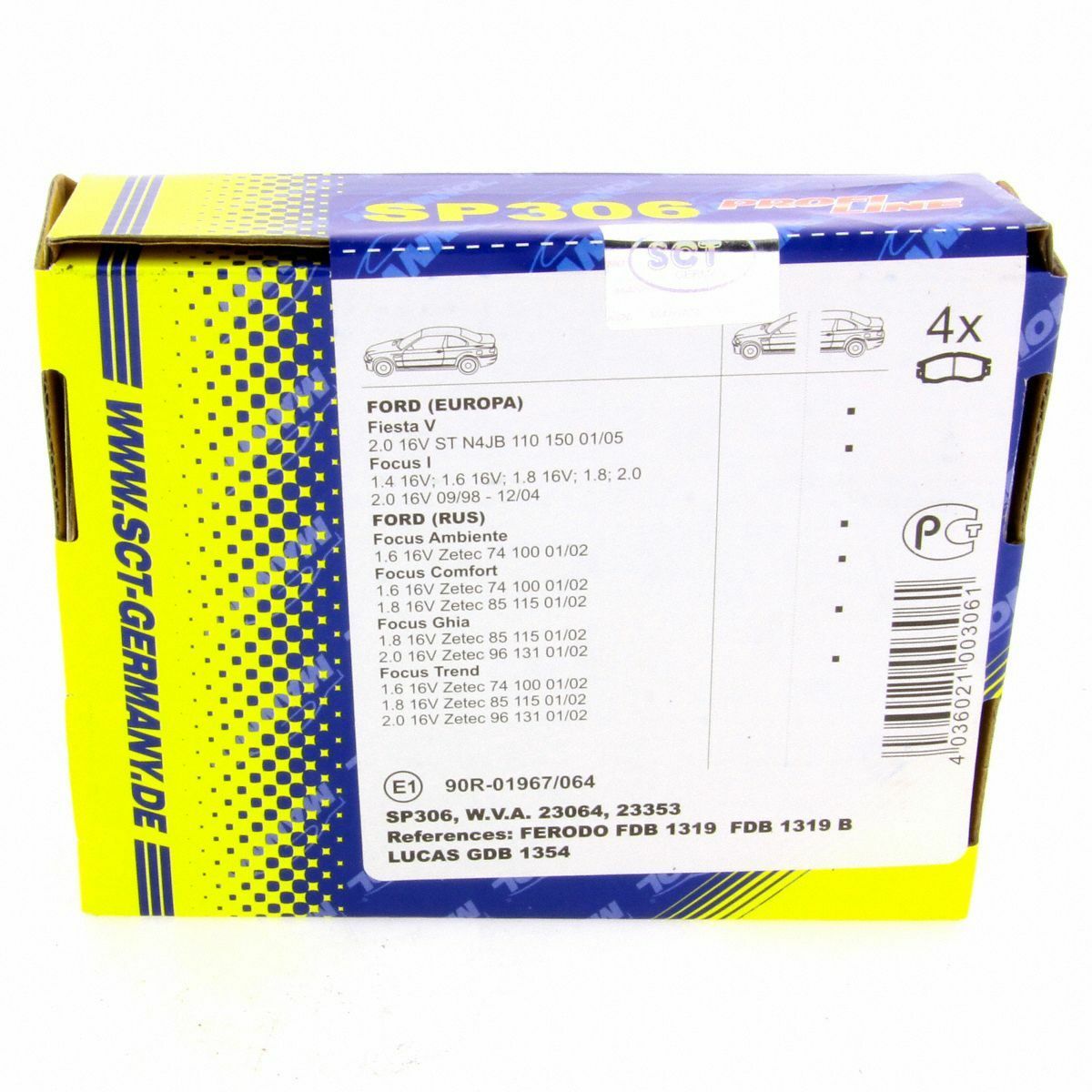SCT Bremsbeläge SP306PR Bremsklötze Bremsbelagsatz passend für Ford Fiesta Bremsen hinten