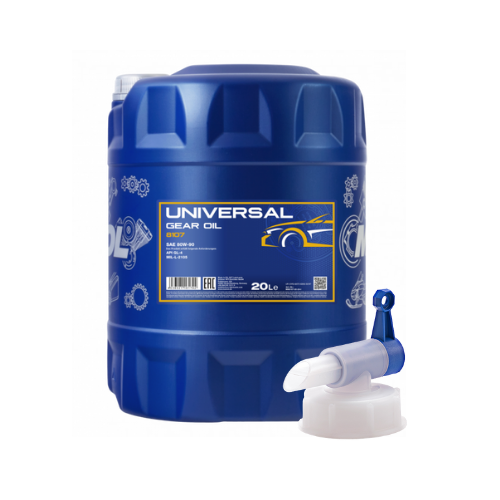 20 Liter MANNOL Universal Getriebeöl 80W-90 GL4 80W90 Getriebe Öl 1x Ablasshahn