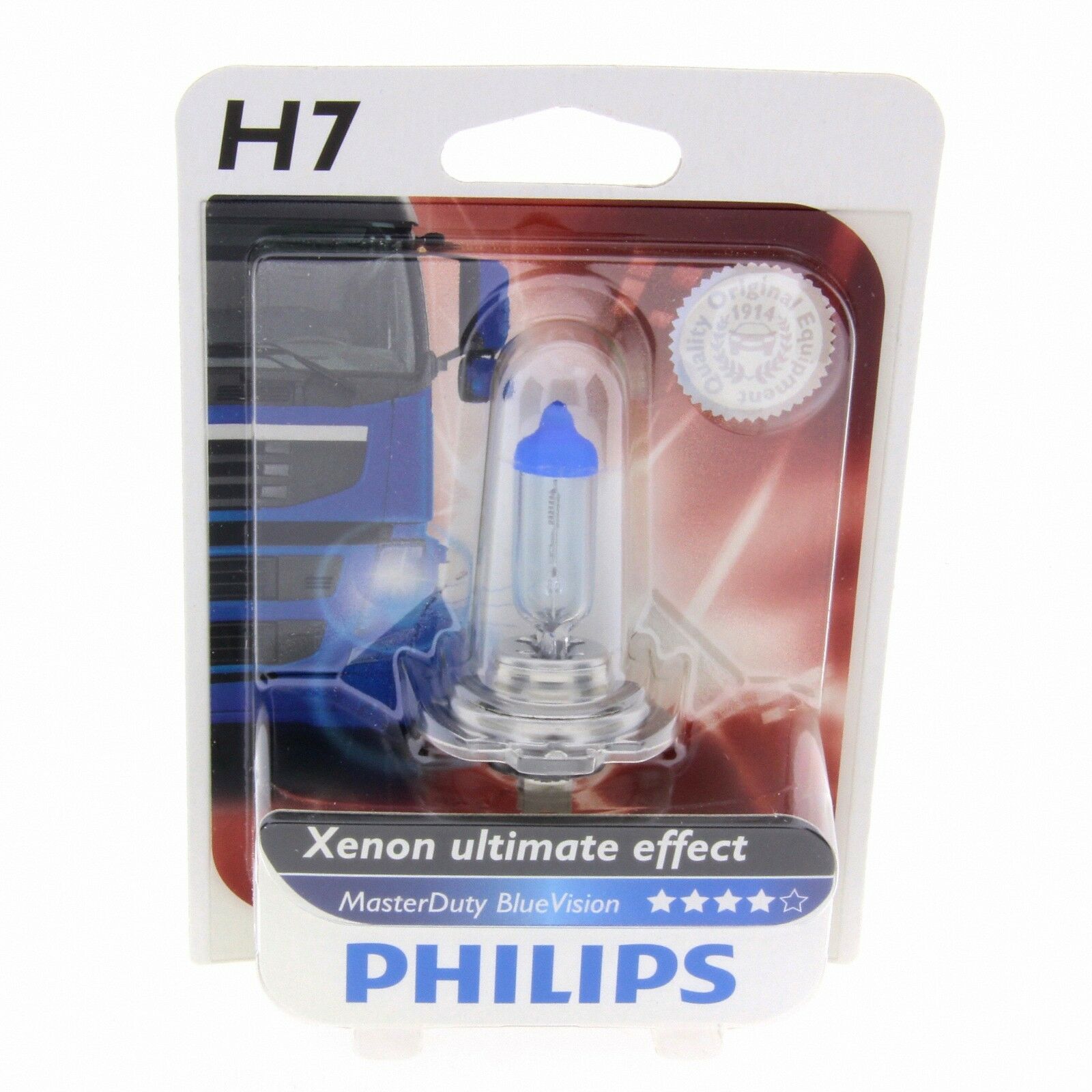 H7 Philips MasterDuty BlueVision bis zu 4000K 24V 13972MDBV LKW Blister 1 Stück
