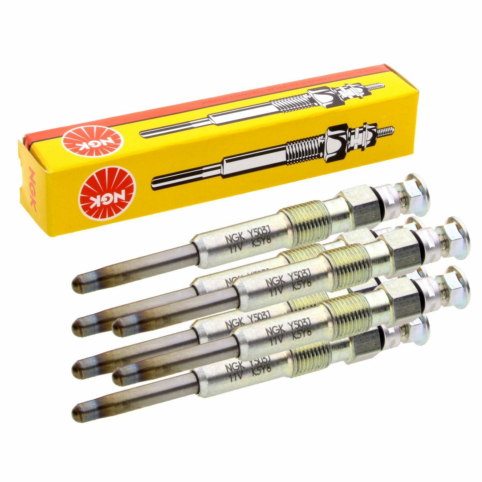 8x NGK Y503J Glühkerzen 5718 passend für Citroen Fiat Nissan Peugeot