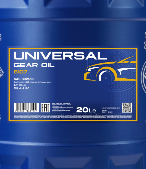 20 Liter MANNOL Universal Getriebeöl 80W-90 GL4 80W90 Getriebe Öl