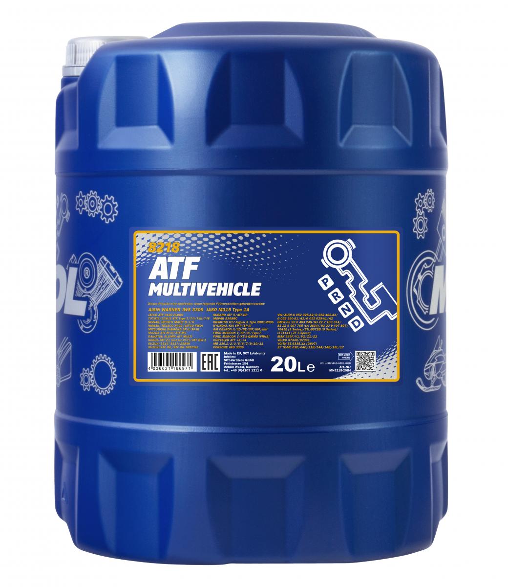 60 Liter MANNOL 8218  Synthetic ATF Automatikgetriebeöl +  Ablasshahn