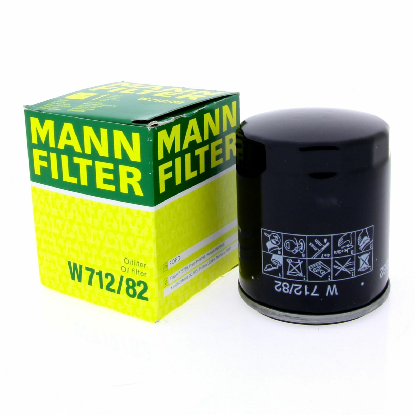 MANN Ölfilter Fahrzeugfilter W71282 Filter passend für Ford C-MAX Focus C-MAX
