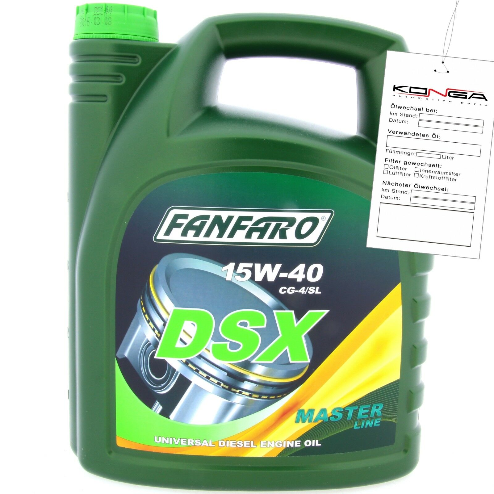 5 Liter FANFARO DSX 15W-40 CH-4/SL Motoröl E3 B3 A3 VW 505.00 501.00 MB 229.1
