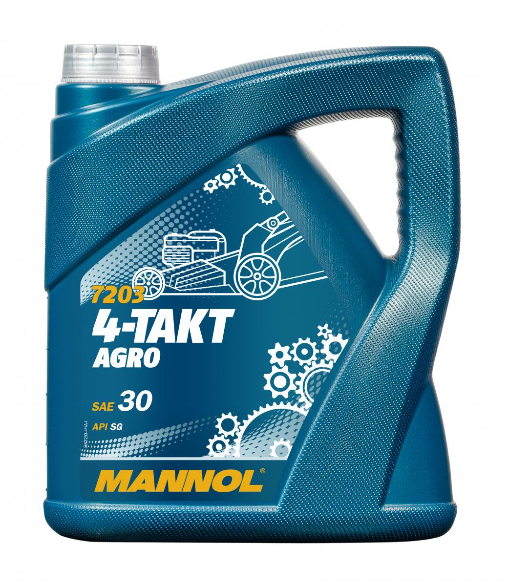 16 Liter (4x4) MANNOL 4-Takt Agro 7203 SAE 30 API SL Motoröl für Gartengeräte 
