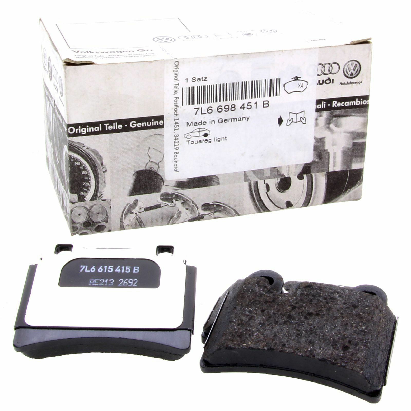 Orignal VW Touareg Audi Bremsbelagsatz Wechselsatz 7L6 698 451 B Set