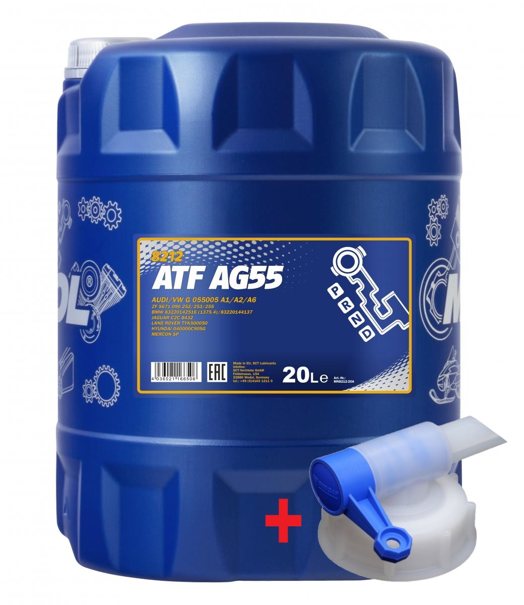 20 Liter MANNOL 8212 ATF AG55 Getriebeöl Automatikgetriebeöl 1x Ablasshahn 20 Liter MANNOL 8212 ATF AG55 Getriebeöl Automatikgetriebeöl 1x Ablasshahn