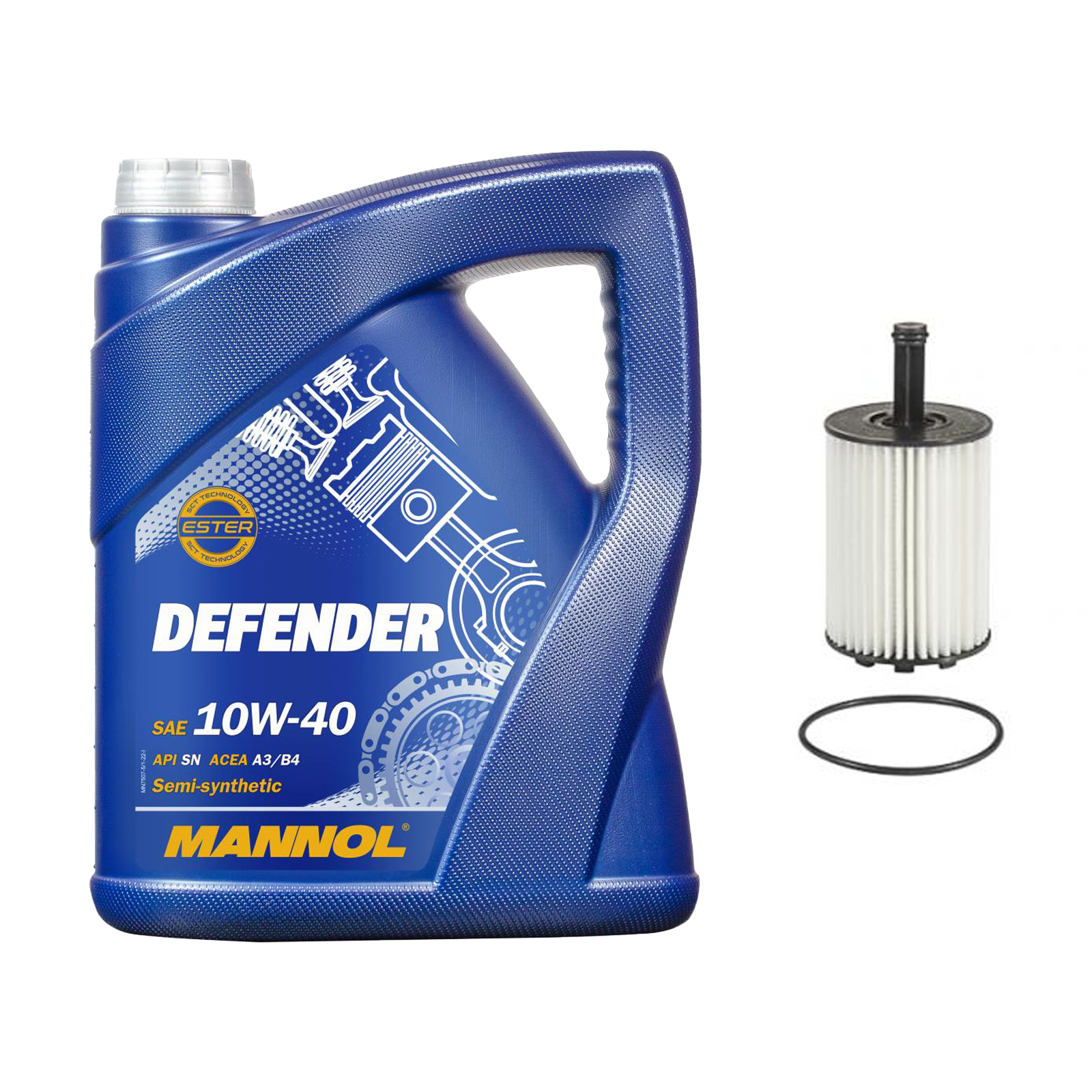 Inspektionskit MANNOL Defender 10W-40 passend für Audi Tt Roadster 3.2 V6 Quattro