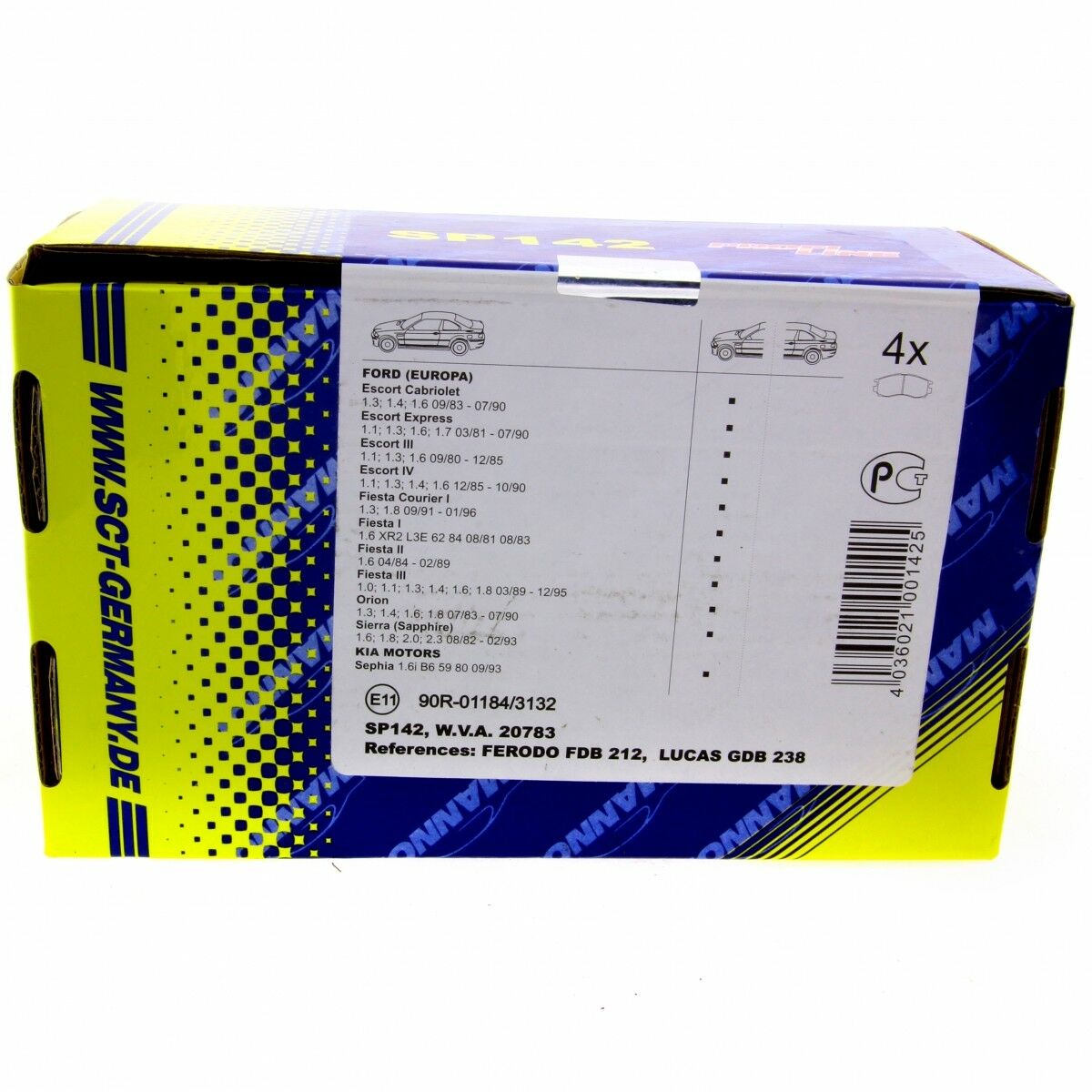 *** SCT Bremsbeläge SP 142 PR Bremsklötze Bremsbelagsatz vorne passend für Ford