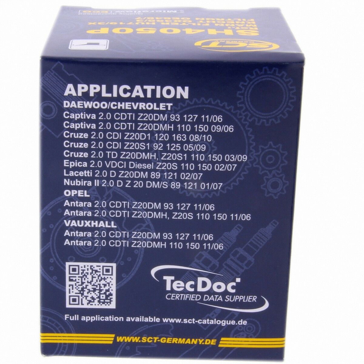 SCT Ölfilter SH4050P Filter Servicefilter Patronenfilter Chevrolet passend für Opel Antara