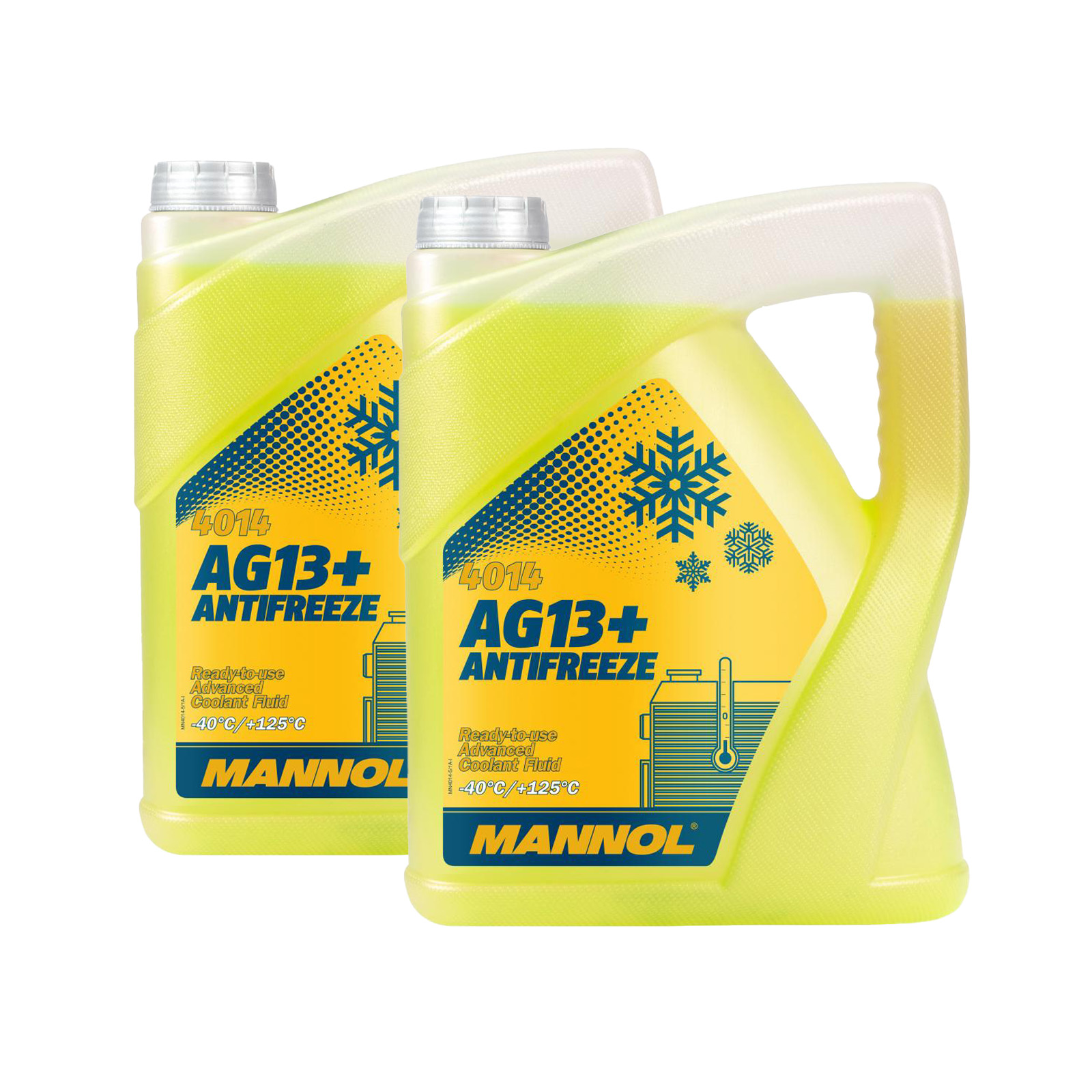 10 Liter (2x5) MANNOL AG13+ Kühlflüssigkeit Antifreeze Fertiggemisch -40°C gelb G13+