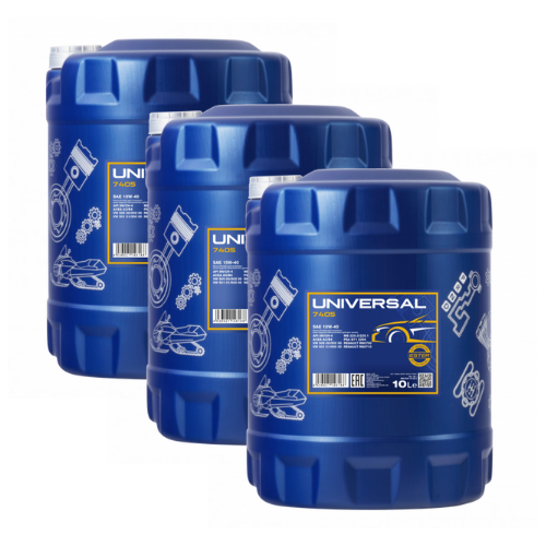 30 Liter (3x10) MANNOL Universal Motoröl 15W-40 API SN/CH-4 15W40