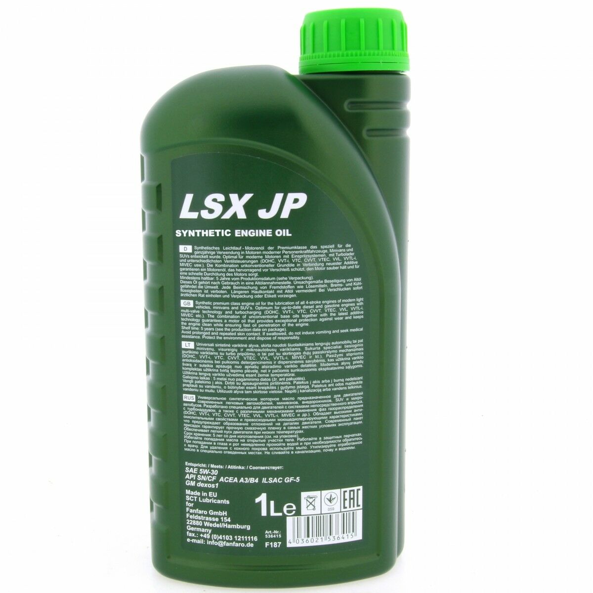 3 Liter FANFARO LSX JP 5W-30 API SN Motoröl A3 B4 GM Dexos1 ILSAC GF-6A