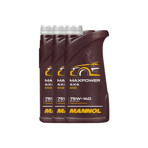 3 Liter (3x1) MANNOL Maxpower 4x4 75W-140 API GL 5 LS Getriebeöl 75W140 3 Liter (3x1) MANNOL Maxpower 4x4 75W-140 API GL 5 LS Getriebeöl 75W140