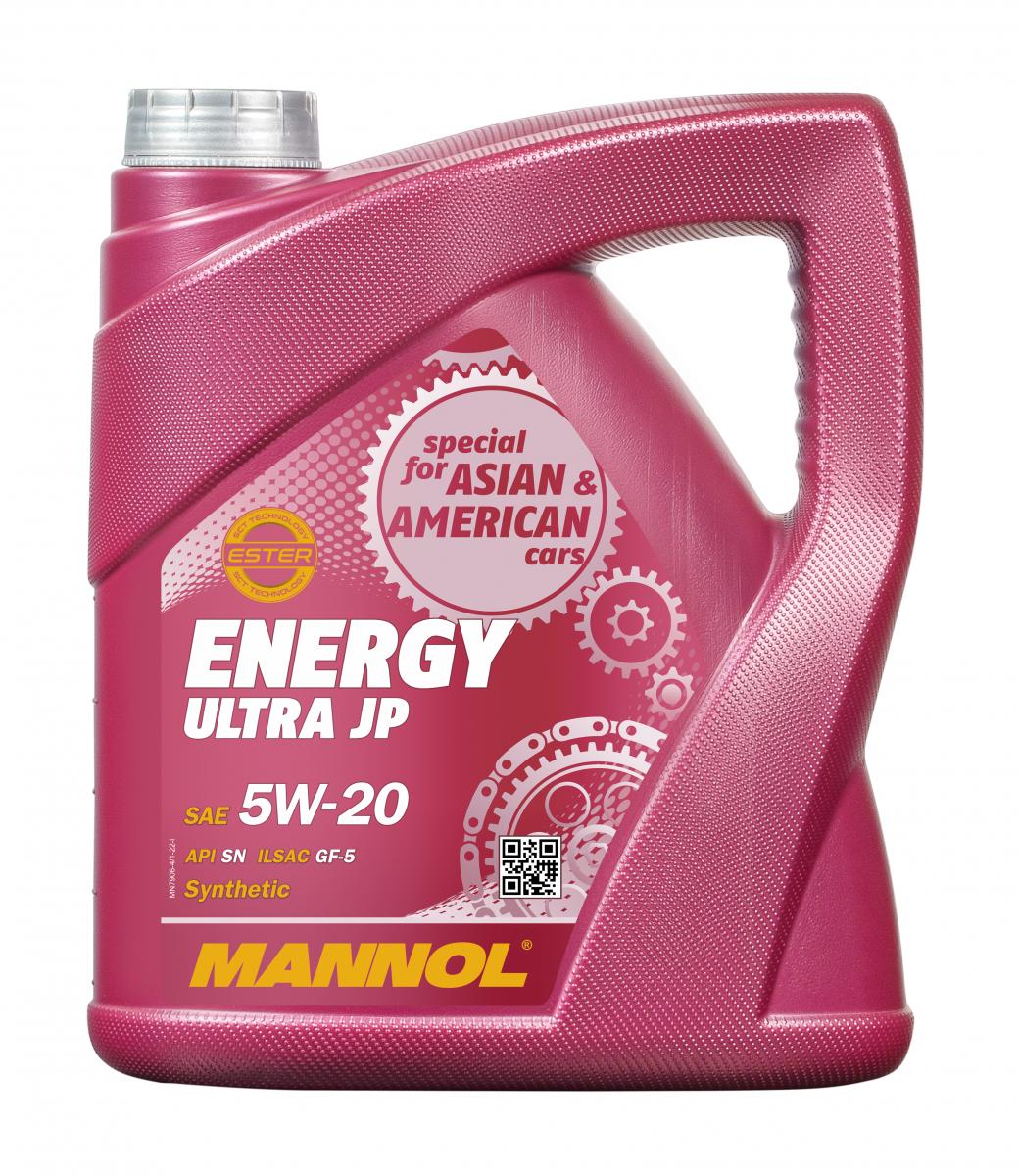 16 Liter (4x4) MANNOL Energy Ultra JP 5W-20 API SN Motoröl 5W20 4036021401584