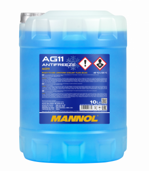 10 Liter MANNOL Antifreeze AG11 Fertig Mix blau (-40°C) G11 Kühlerfrostschutz