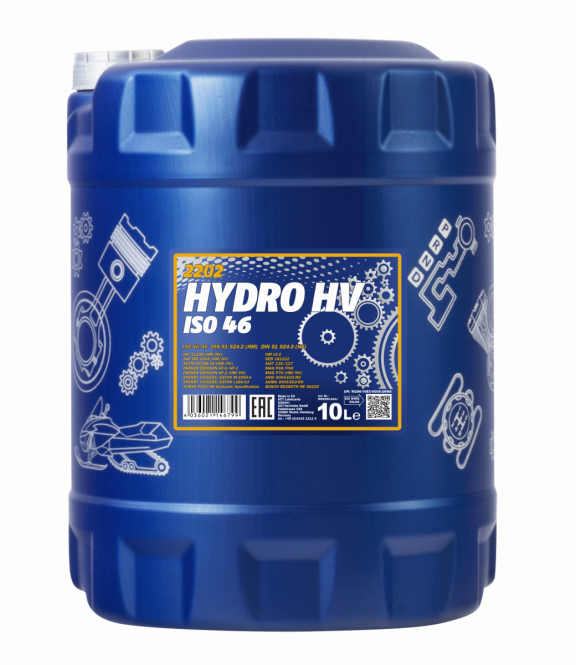 10 Liter MANNOL Hydro HV ISO 46 Longlife 2202 Paraffin-Hydrauliköl SAE MS 1004