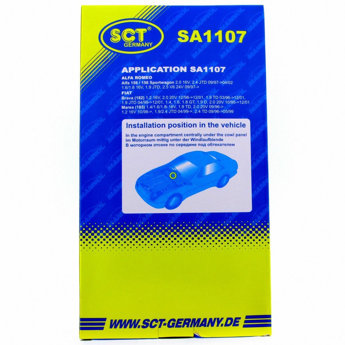 SCT Innenraumfilter Luftfilter SA 1107 Pollenfilter Alfa Romeo Fiat Lancia