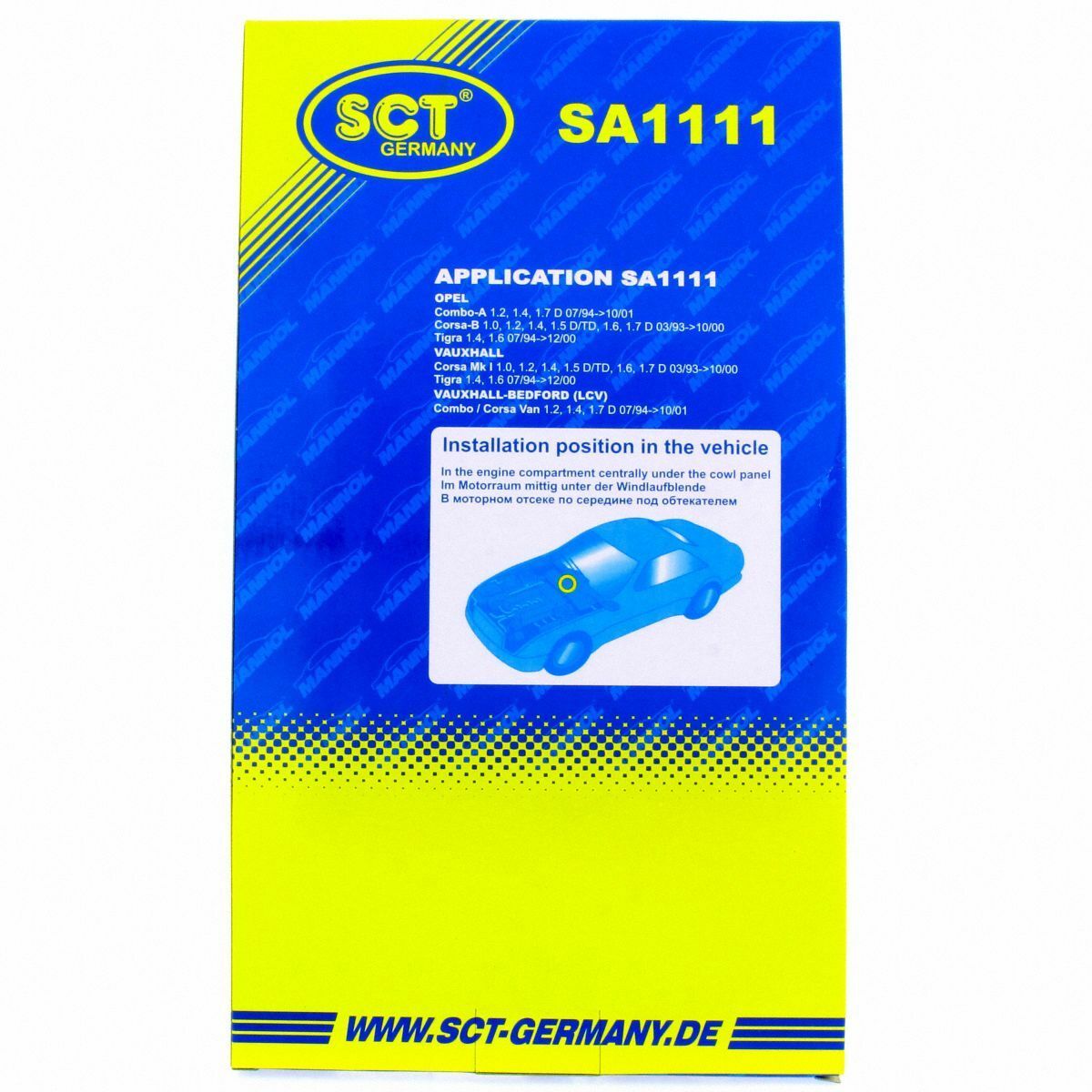 SCT Innenraumfilter Luftfilter SA 1111 Pollenfilter Luft Filter Opel 
