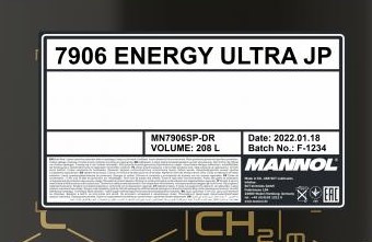 208 Liter MANNOL Energy Ultra JP 5W-20 API SP (RC) Motoröl 5W20 4036021101583