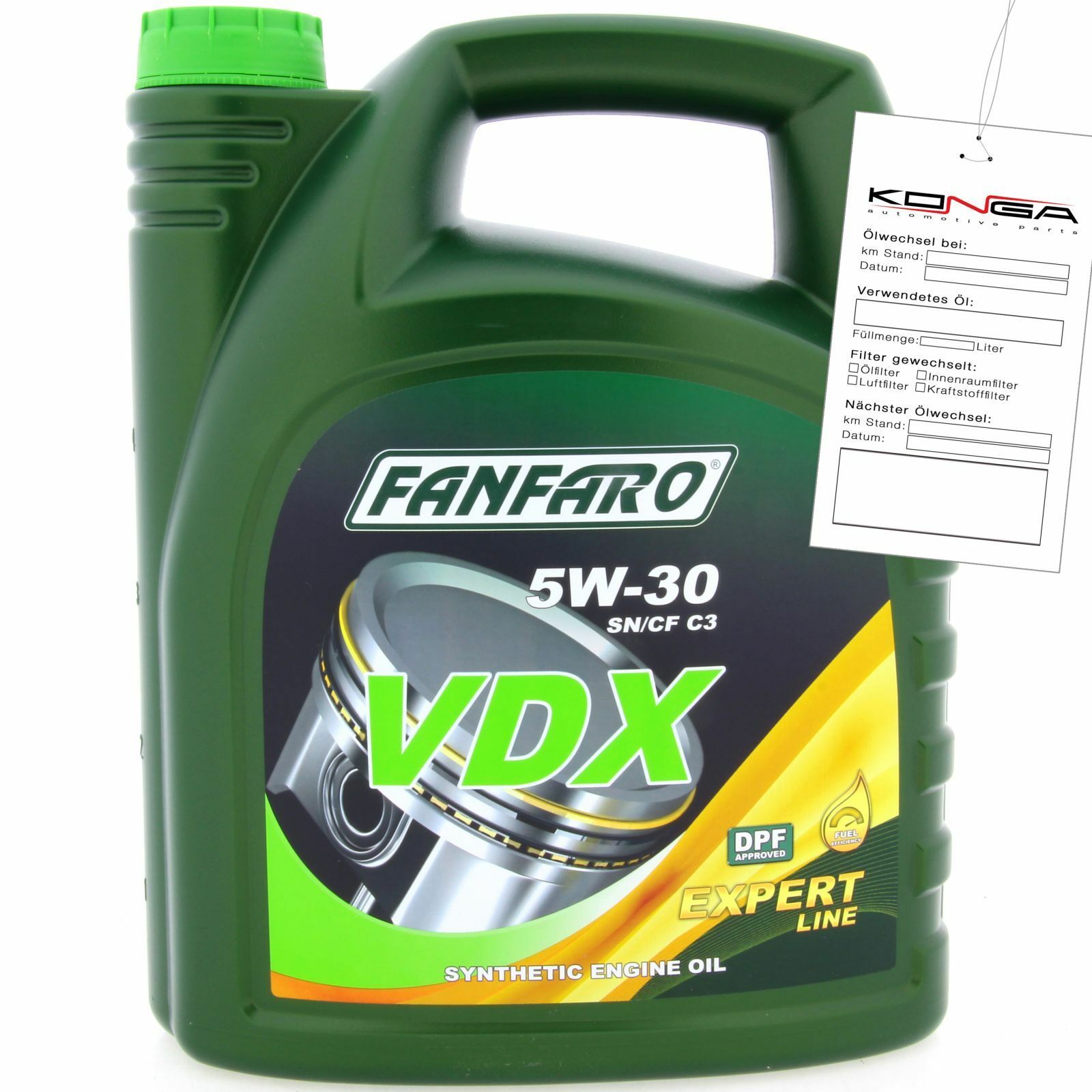 5 Liter FANFARO VDX 5W-30 Motoröl C3 VW 502.00 BMW LL-04 MB 229.51 GM Dexos2