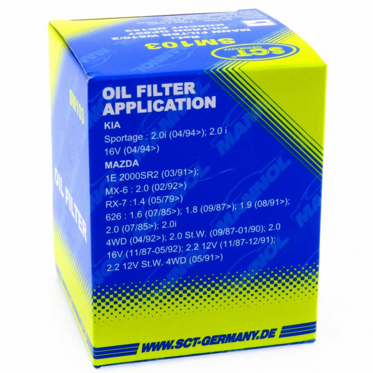 SCT Ölfilter SM103 Filter Motorfilter Servicefilter Anschraubfilter passend für Ford USA Kia Mazda