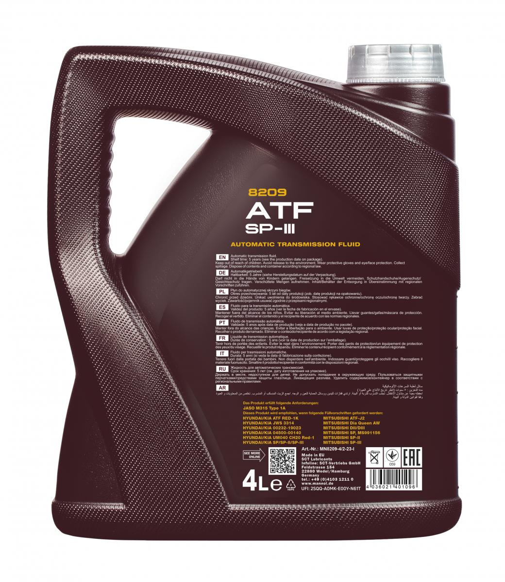 16 Liter (4x4) MANNOL ATF SP-III 8209 Automatic Special Getriebeöl