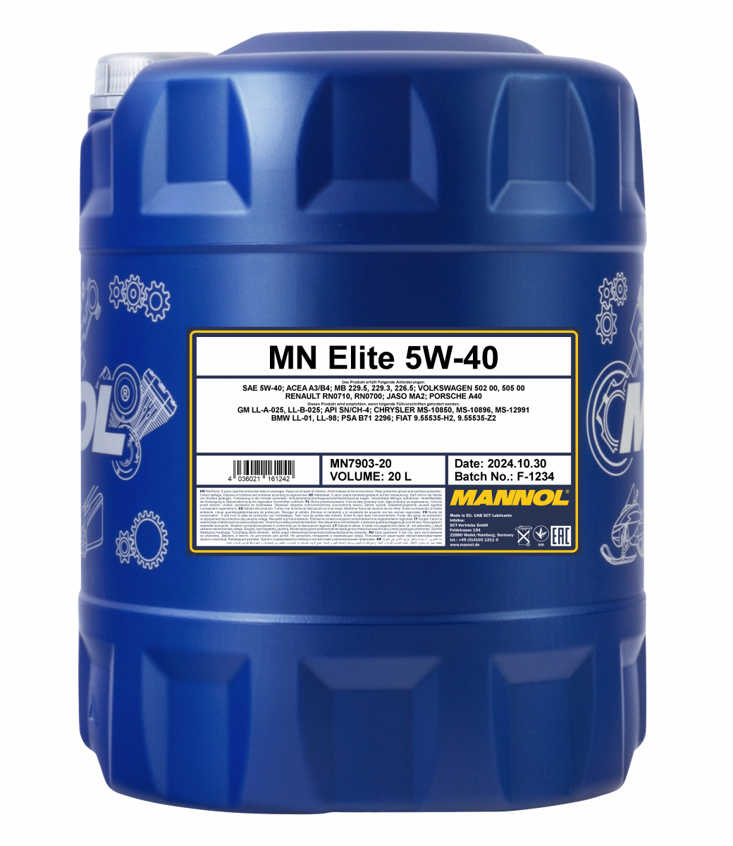 60 Liter MANNOL Elite 5W-40 5W40 Motoröl ÖL +  Ablasshahn 4036021161242