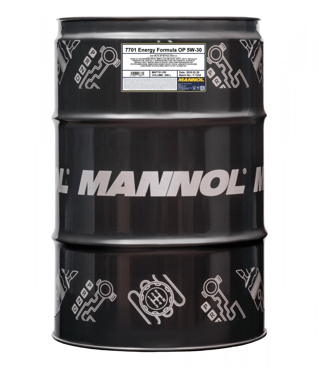 208 Liter MANNOL Energy Formula OP 7701 5W-30 API SN Plus Chevrolet passend für Opel Motoröl