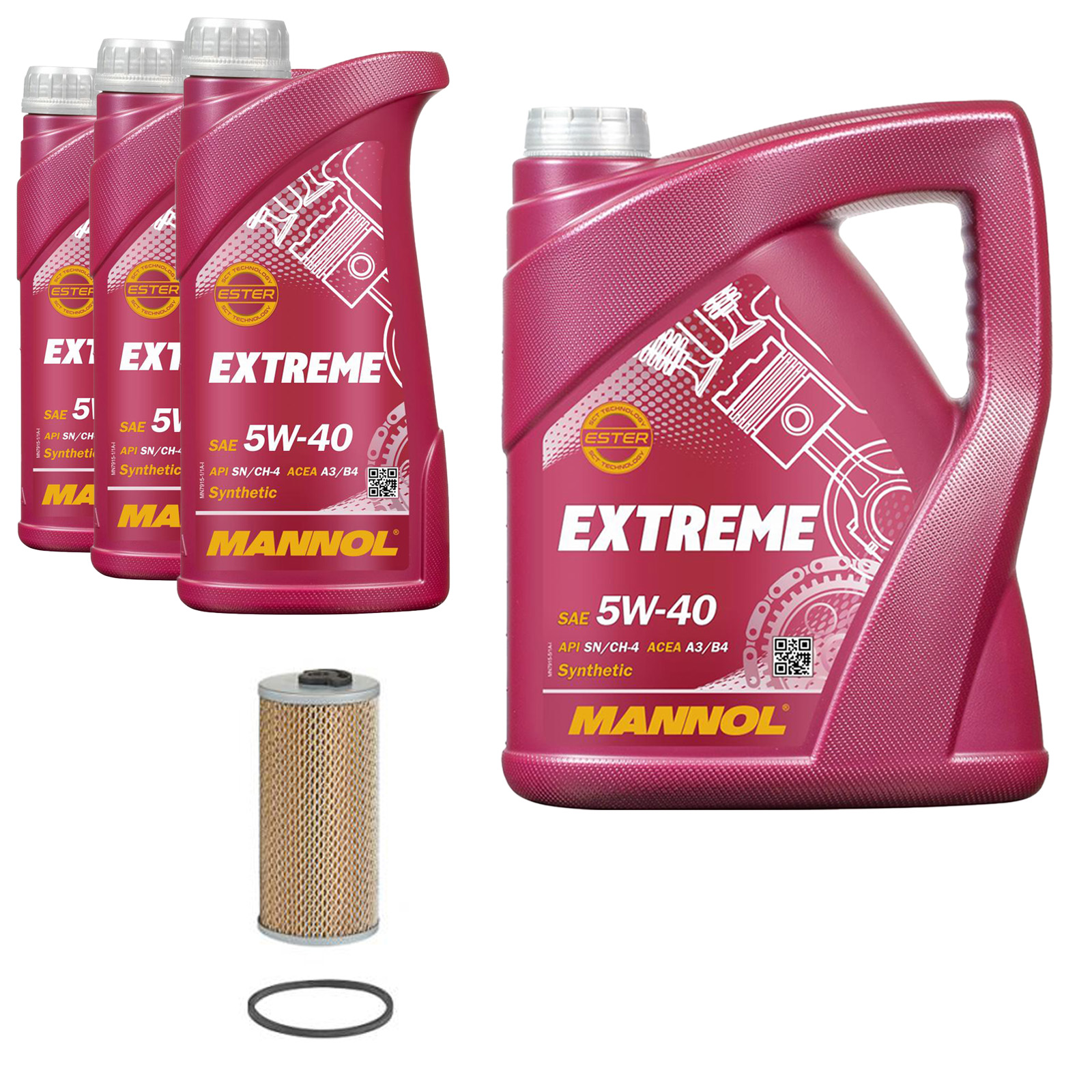 Inspektionskit MANNOL Extreme 5W-40 für Mercedes-benz E 420 500 Sl S 400 Se