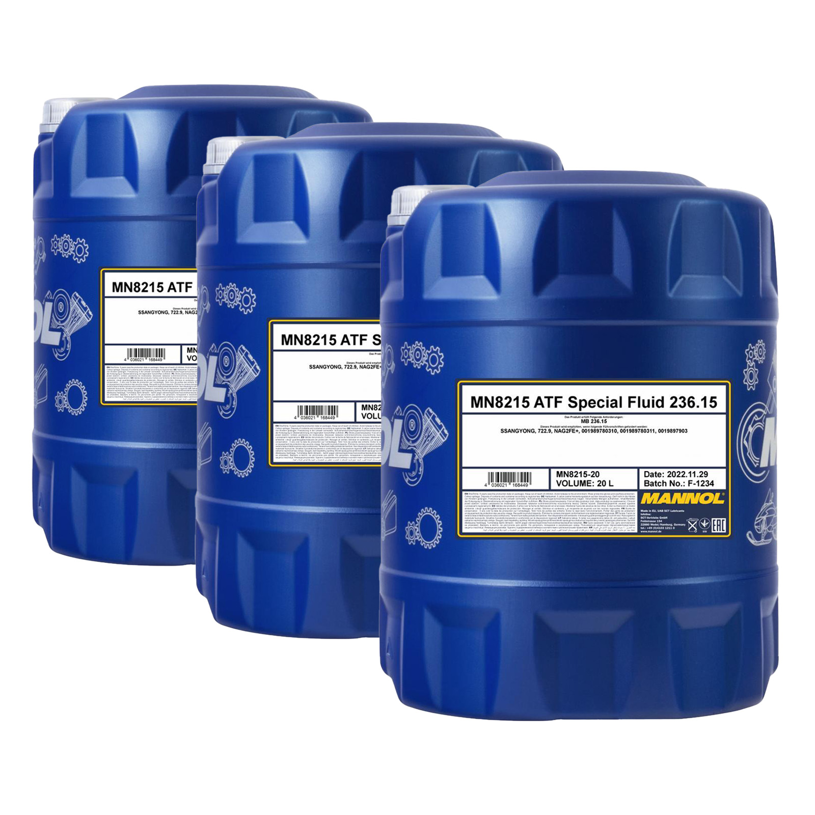 60 Liter (3x20) MANNOL ATF Special Fluid MB 236.15 MN8215-20