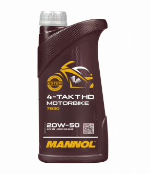 1 Liter MANNOL 7830 Motorbike 4-Takt 20W-50 API SN Motoröl Motorradöl