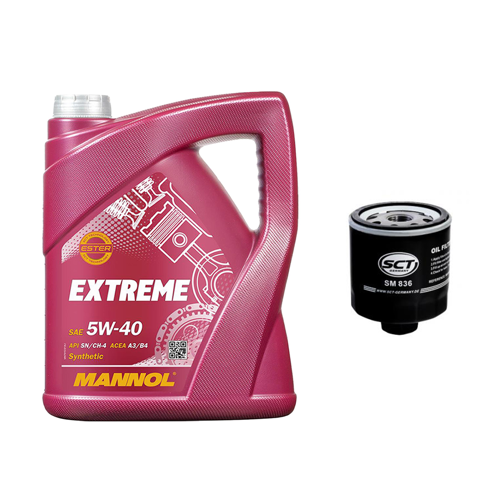Inspektionskit Serviceset MANNOL Extreme 5W-40 für Audi A2 1.4 1.6 Fsi