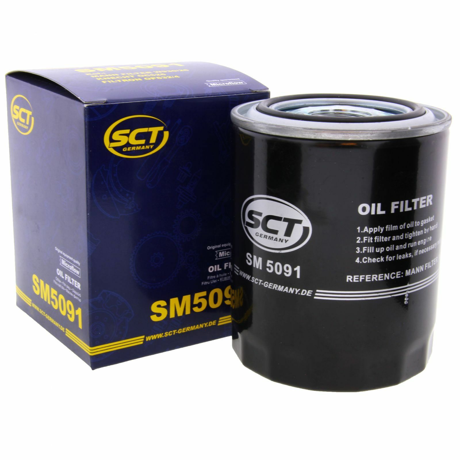 SCT Ölfilter Fahrzeugfilter SM5091 Filter Motorfilter Servicefilter passend für Hyundai Kia