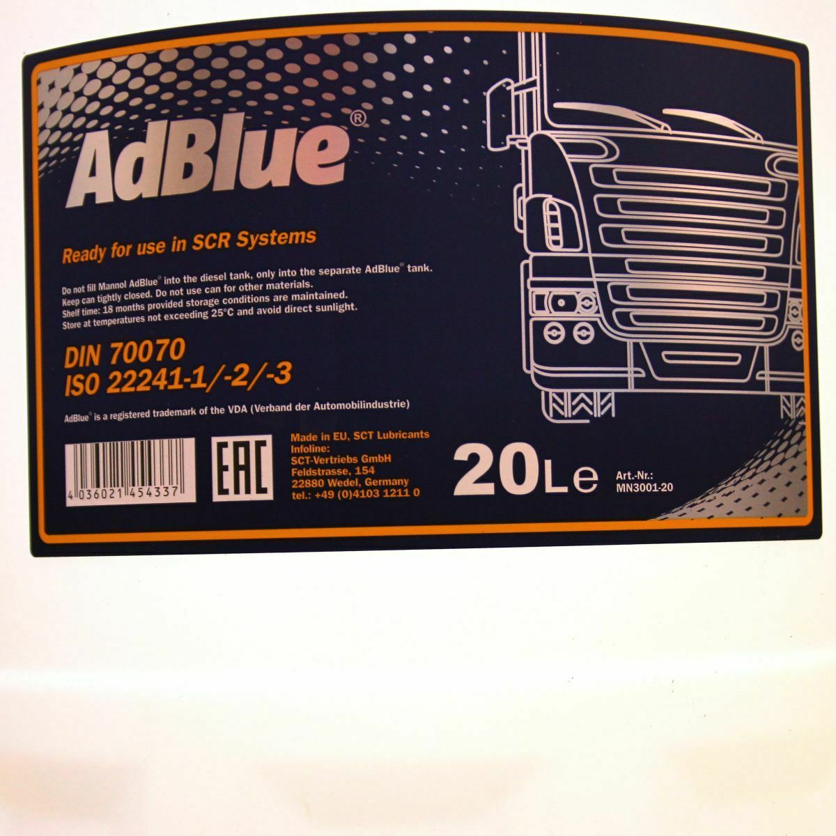 60 Liter MANNOL ready-to-use AdBlue® SCR Diesel TDI Additiv Harnstofflösung