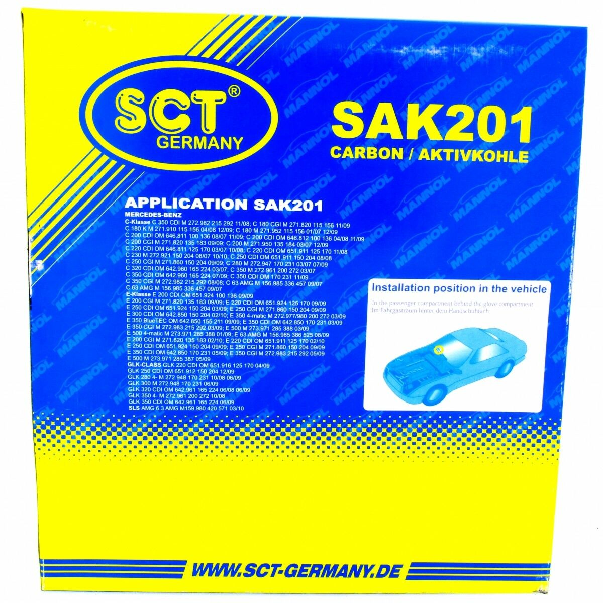 SCT Innenraumfilter mit Aktivkohle SAK 201 Luft Filter passend für Mercedes