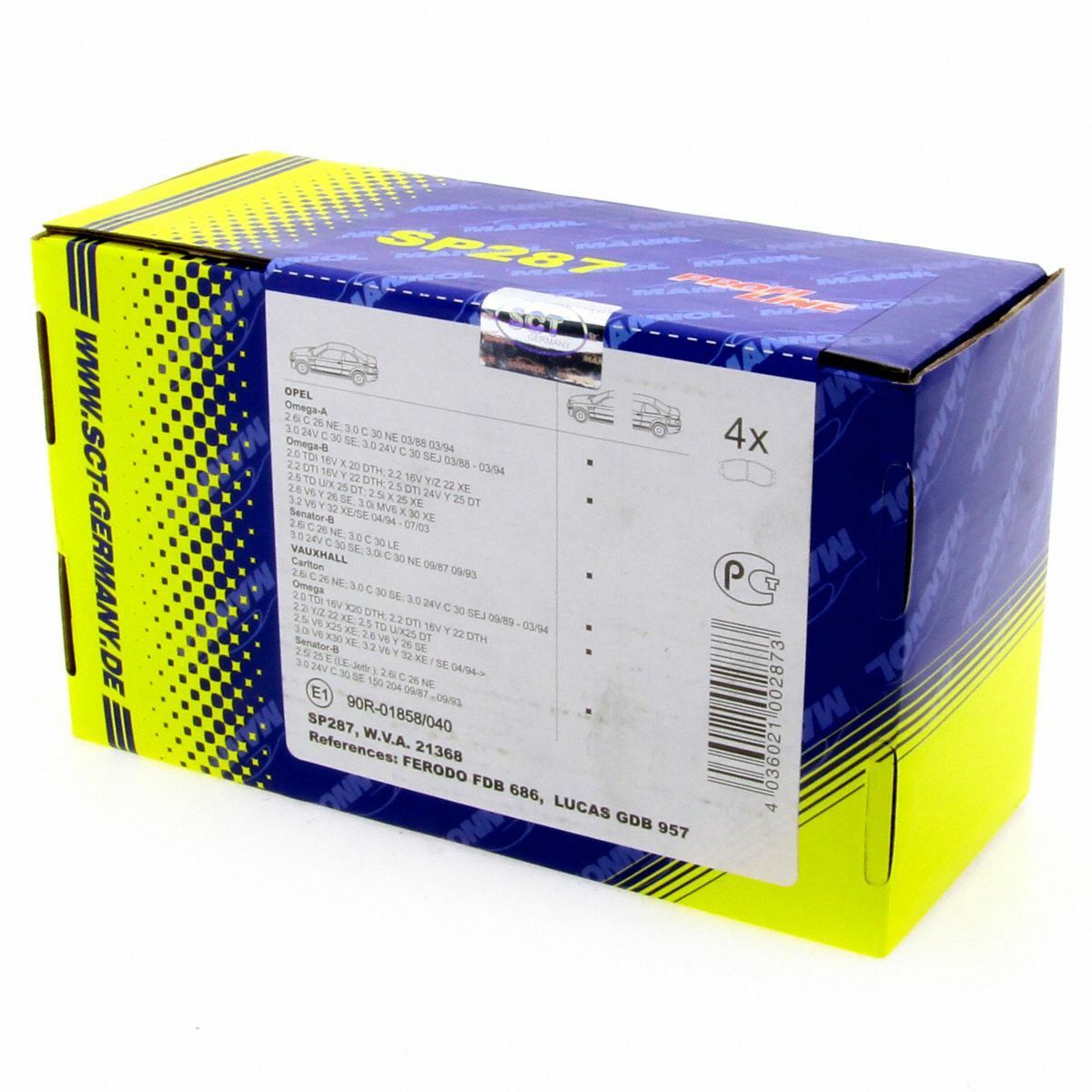 *** SCT Bremsbeläge SP287PR Bremsklötze Bremsbelagsatz Bremsen vorne passend für Opel