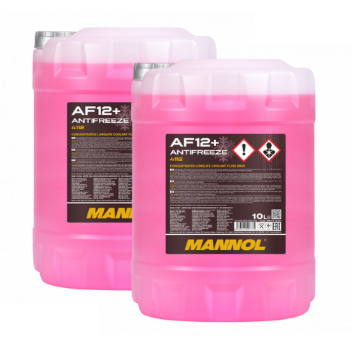 20L (2x10) MANNOL 4112 Longlife Antifreeze AF12+ Kühlerfrostschutz Konzentrat rot