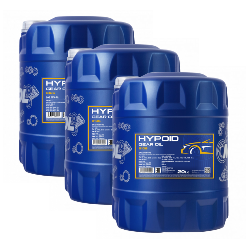 60 Liter (3x20) MANNOL Hypoid GetriebeÖl 80W-90 GL4/GL5 LS Getriebe Öl 80W90