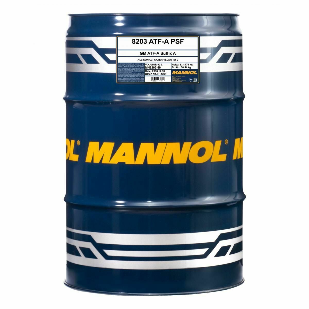 60 Liter MANNOL Hydrauliköl ATF-A PSF Hydraulikflüssigkeit 4036021171111