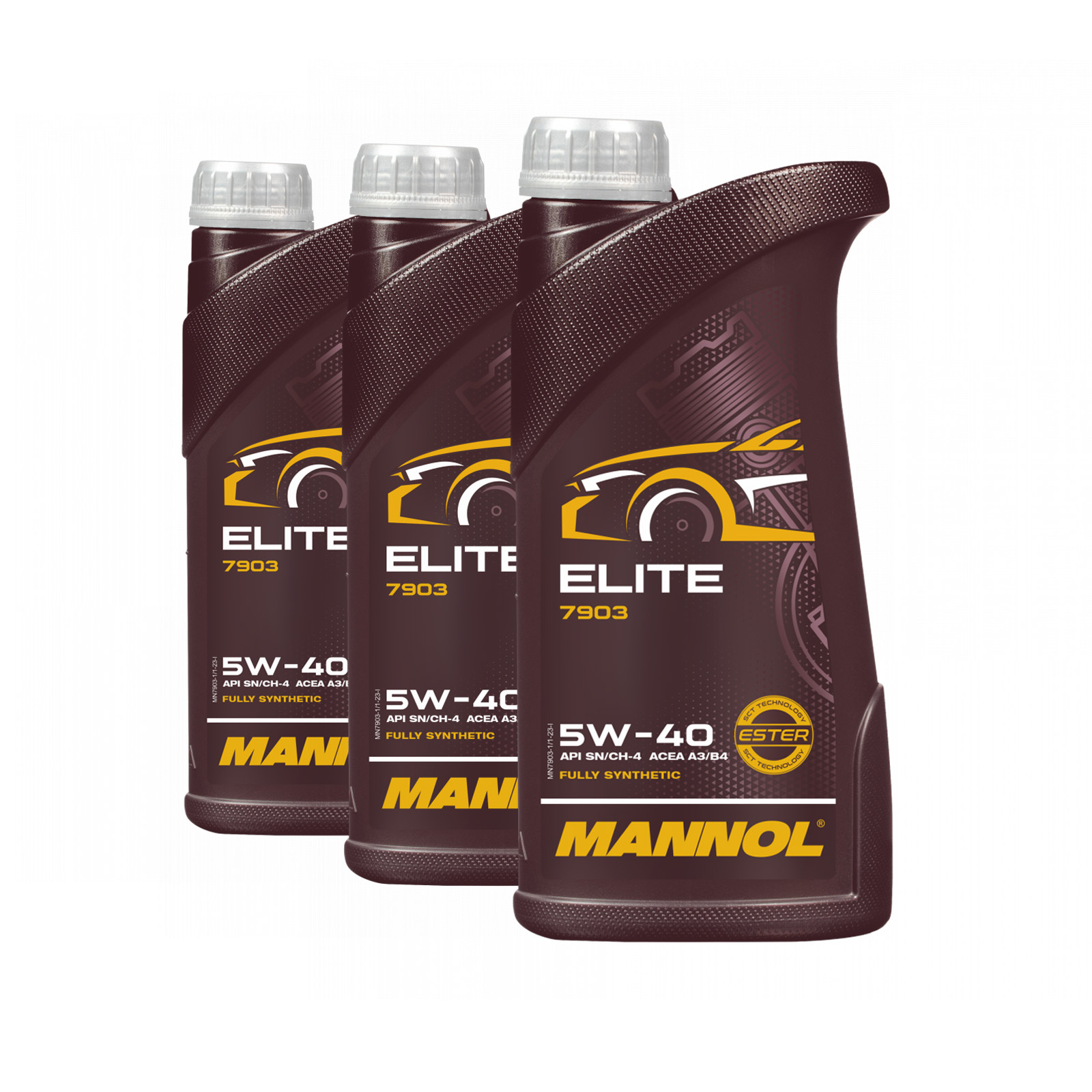 3 Liter (3x1) MANNOL Elite 5W-40 API SN/CH-4 Motoröl 5W40 BMW MB Fiat