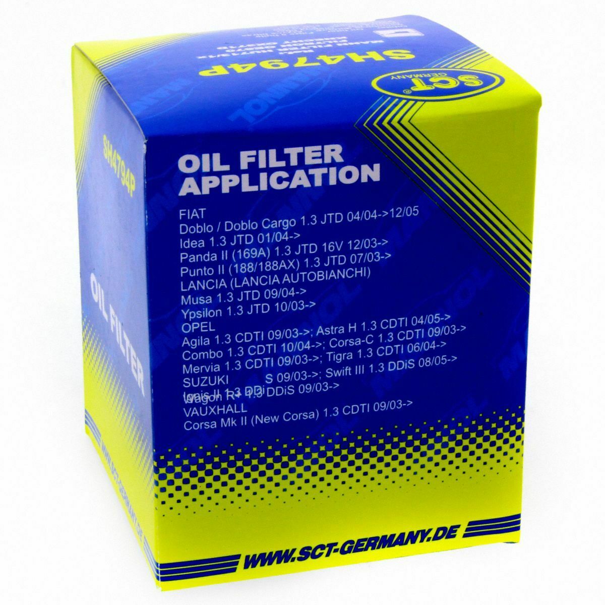 SCT Ölfilter SH 4794 P Motorfilter mit Dichtring HU713/1X OX371D GM 93177787