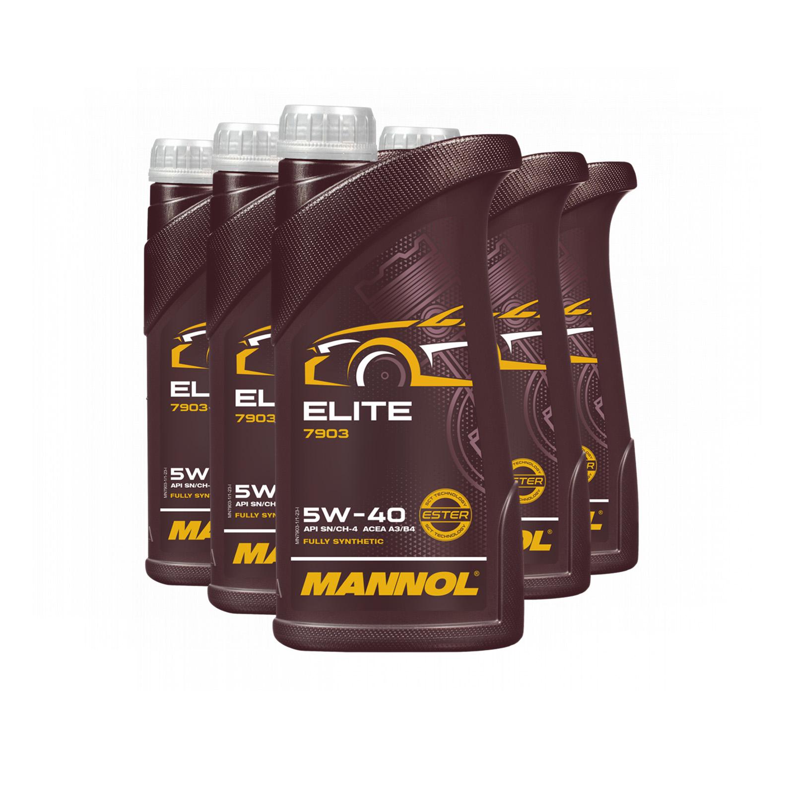 5 Liter (5x1) MANNOL Elite 5W-40 API SN CH-4 Motoröl 5W40 passend für BMW MB Fiat