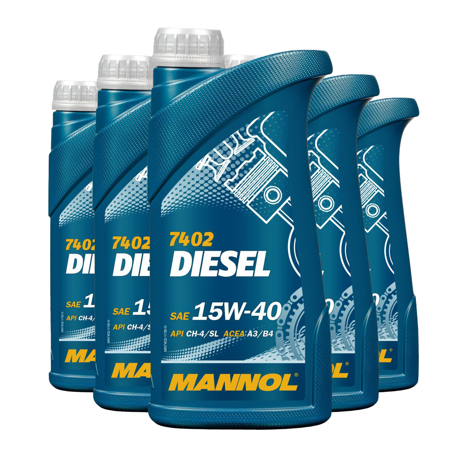5 Liter (5x1) MANNOL Diesel 15W-40 API CH-4 SL Motoröl Diesel 15W40