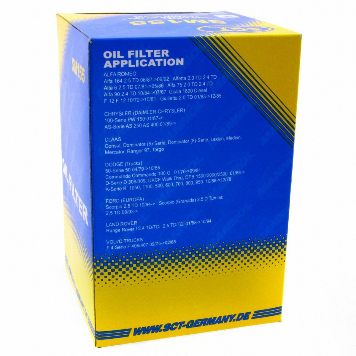 SCT Ölfilter SM155 Filter Motorfilter passend für Alfa Romeo Ford Land Rover